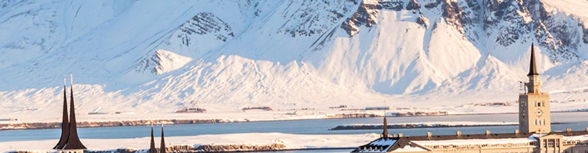 Reykjavík cityscape at sunset