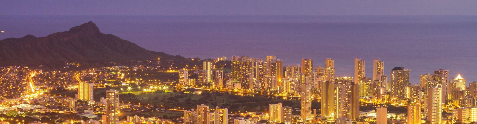 Sunset view in Honolulu, HI, US