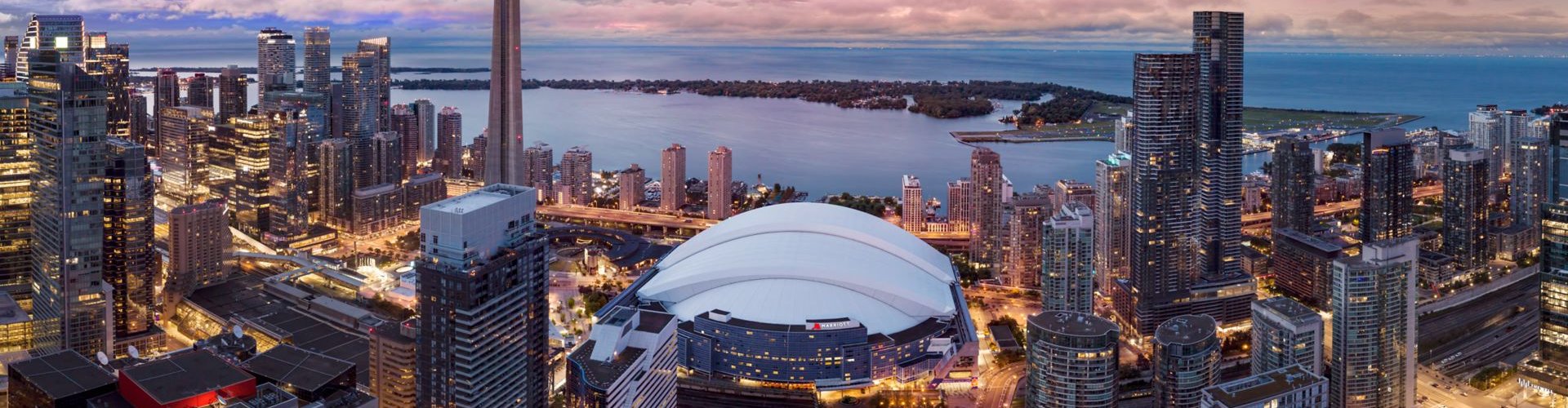 Toronto skyline sunset