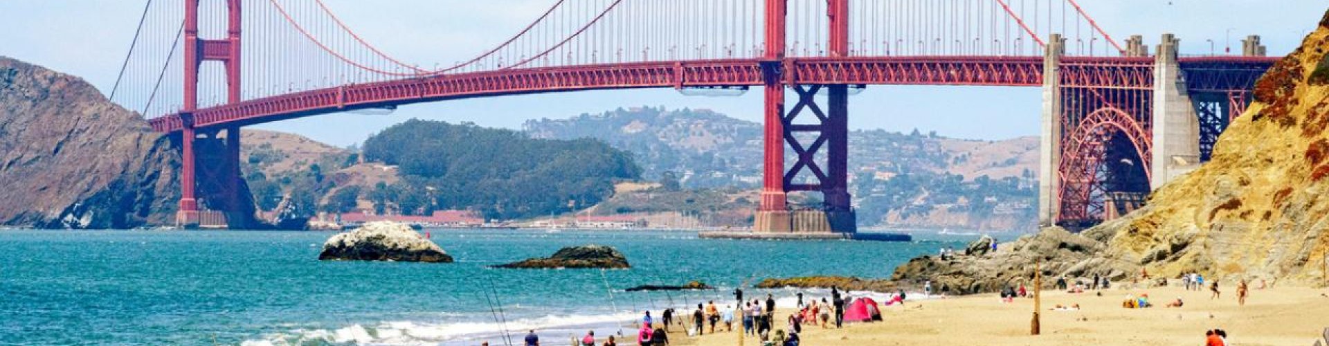 View of San Francisco Bay at sunset