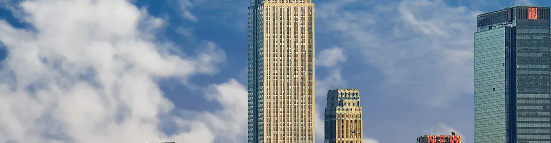 New York skyline at dawn