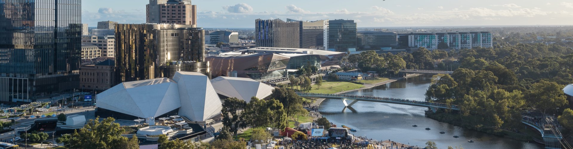 Adelaide cityscape at sunset