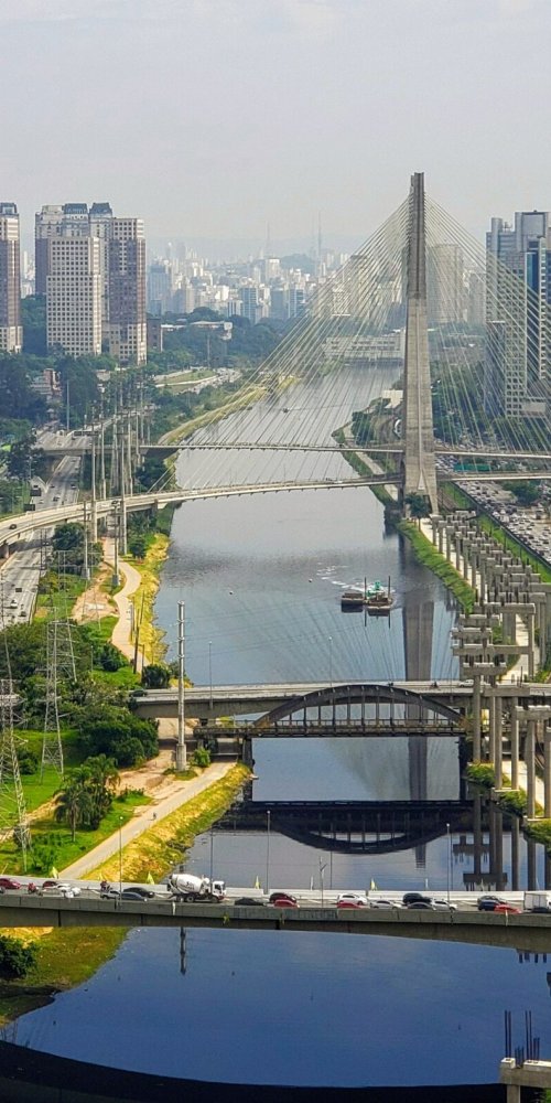 Traveler moving around Sao Paulo